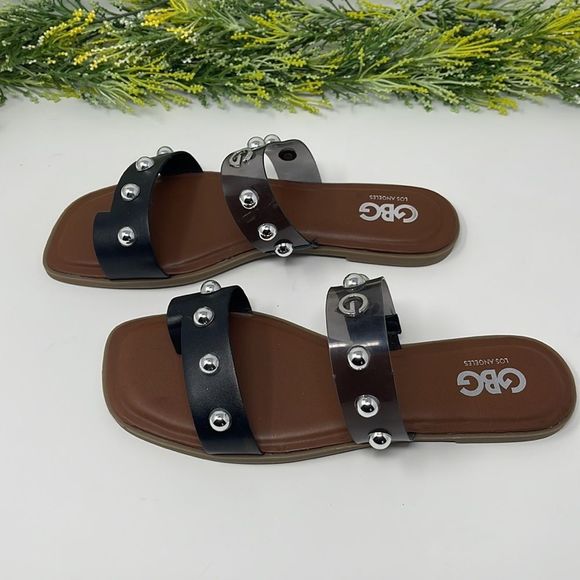 Gbg Los Angeles Women's Ritsa Studded Slide Sandals Size 8.5 M - Picture 3 of 13